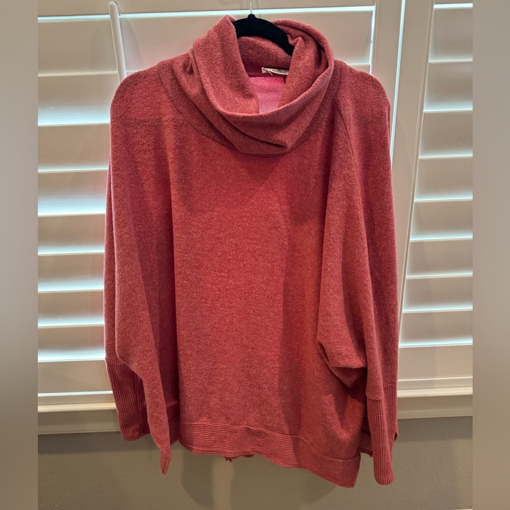 Zenana Poncho Style Sweater XL
